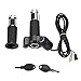 GLOGLOW Bike Throttle Grip, Universal Electric Bicycle Scooter Twist Throttle Grips with LED Display Screen Handle with Key Knock