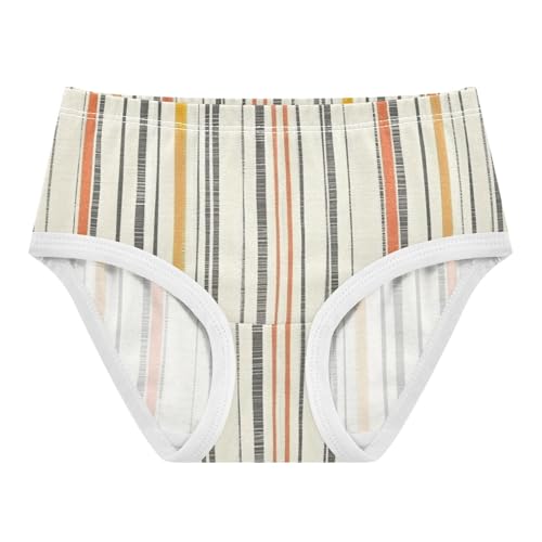 All Seasons Girls' Panties Organic Underwear for Girls Colorful Striped in Sizes 2T,3T, 4T, 5T, 6Y and 8Y