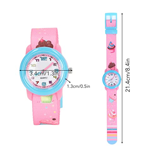 Relógio de desenho animado, relógio de pulso infantil de desenho animado confortável para meninas de