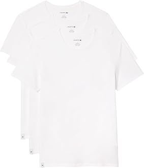Men's 100% Cotton Regular Fit Crew Neck Undershirt, 3-Pack