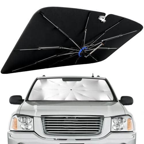 Windshield Sun Shade for GMC Envoy 1996-2009 with 360° Rotating Shaft
