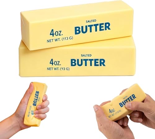 2 Stück Butter Squishy Sensorik Spielzeug Für Stressabbau Und Konzentration Ideal Für Büro Schule Und Autismus Therapie 14 cm Weiches Quetschspielzeug