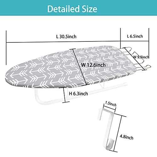 Rblofo Tabletop Ironing Board With Folding Legs, Portable Small Ironing Board With Extra Thick Heavy Duty Cotton Padding Cover, Space Saving Mini Ironing Board For Dorms, Laundry And Craft Room #TOP5