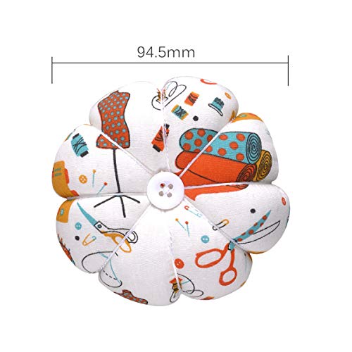 Ezakka Pin Cushions For Sewing, Wrist Pin Cushion Cute Sewing Pin Holder Needle Pincushions (Sewing Necessities Pattern White) #TOP1