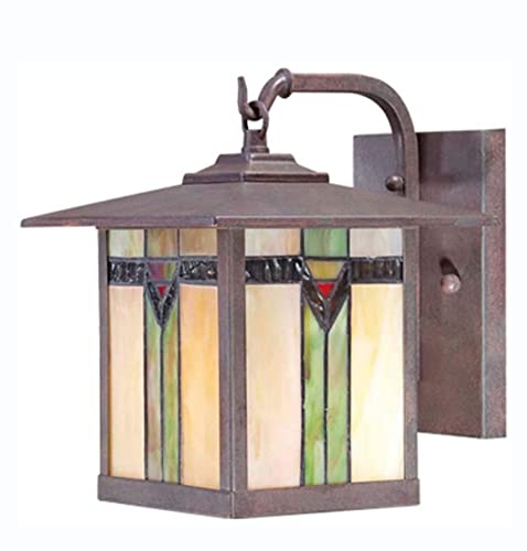 GAUUA Lámparas De Pared para Exteriores Estilo Tiffany, Vidrieras, Lámpara De Pared del Pasillo Vintage, Iluminación De Pared Hecha A Mano para Balcón, Pasillo, Barras