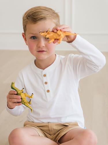 Image of RUGGEDBUTTS Baby /Toddler Boys Long Sleeve Henley Tee - Knit Henley Shirt