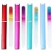 VAGA Genuine Crystal Glass Nail File set of 4PC Premium Nail Care Crystals Glass Nail Files in Cheeky Colors, Used for Manicure, Pedicure, Nail Strengthener, Nail Buffer for Natural and Acrylic Nails