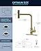 APPASO Gold Touchless Kitchen Faucet with Pull Down Sprayer, Waterfall Motion Sensor Kitchen Sink Faucet with SUS304 Stainless Steel Single Handle Hands-Free Brushed Gold