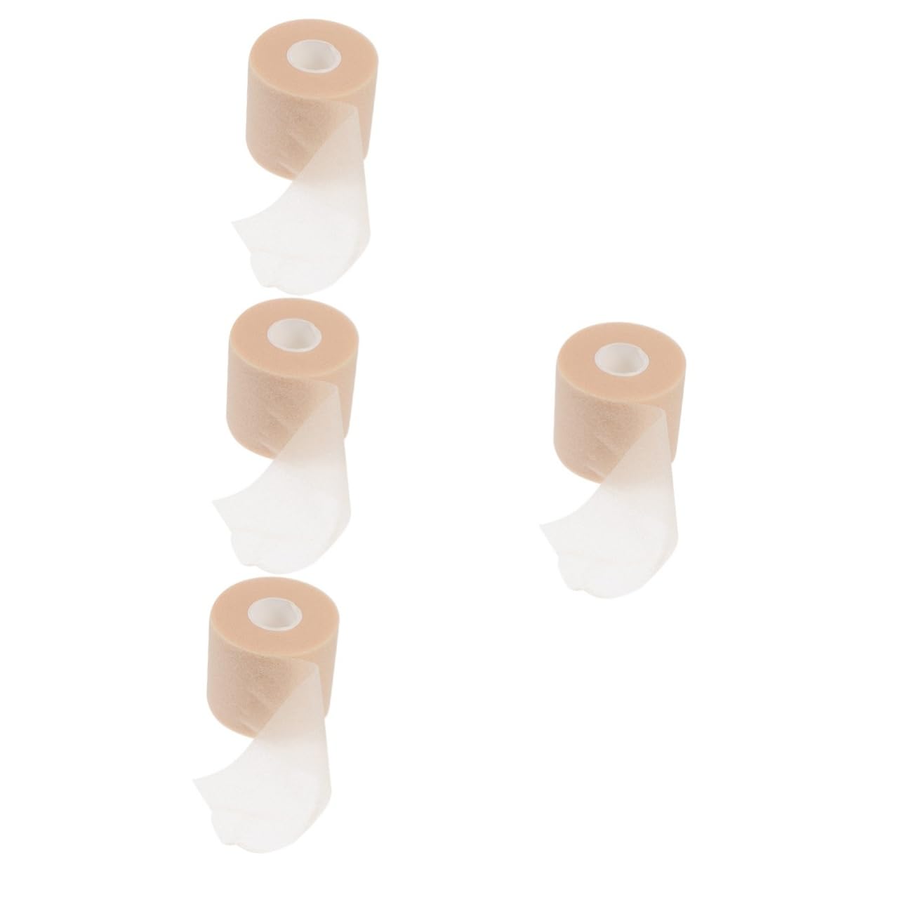 Healeved 4 Rolls Sports Tape Foam Elastic for Athletic Sports Prewrap Athletic Tape Double Glasses Case for Women Non Woven Khaki Sponge