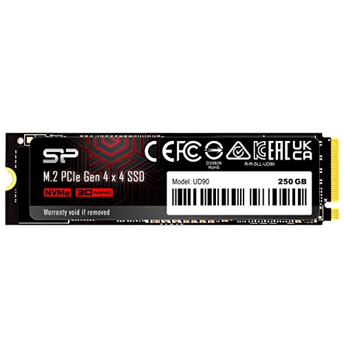 Silicon Power 250GB UD90 NVMe 4.0 Gen4 PCIe M.2 SSD R/W ő5,000/3,850MB/b (SP250GBP44UD9005)