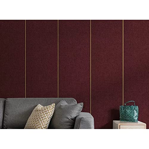 Papier Peint Autocollant Mousse Rouge 65x280 cm Isolant et Anti-Collision
