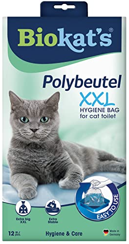Biokat’s sac en polyéthylène XXL - Sachet à mettre dans les toilettes du chat pour un changement hygiénique de litière - 1 paquets (1 à 12 sachets) Cover