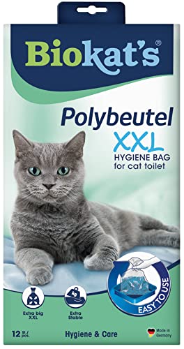 Biokat's Polybeutel XXL - Beutel zur Auslage in der Katzentoilette für hygienischen Wechsel der Katzenstreu - 1 Packung (1 x 12 Beutel)