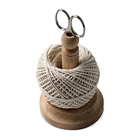 Muldale Traditional Garden Twine Natural Cotton with Stainless Steel Gardening Scissors - Gardening String Tidy with Wooden Holder - Potting Shed Accessories - Made in England Cover