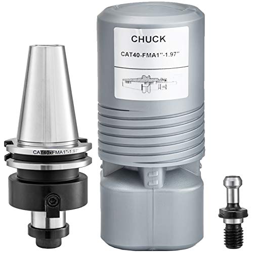 Mophorn CAT40-FMA1 Inch Gage Length 1.97 Inch Face Mill Adapter Arbor Tool Holder Balanced to G2.5/20000RPM with Pull Stud