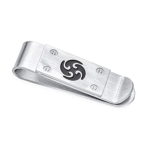 Pinza para billetes de acero personalizado con estrella ninja y sujeción de alta seguridad