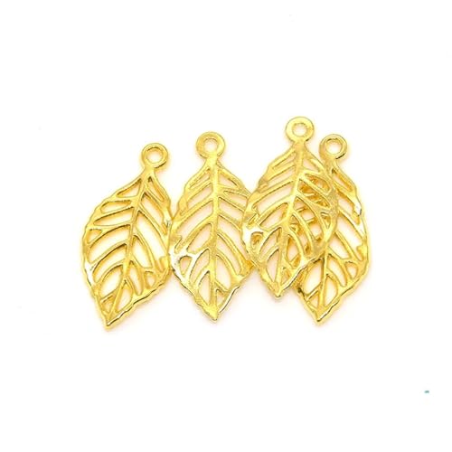 Pendentifs feuilles métalliques ciselées pour la confection de bijoux fins