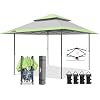EAGLE PEAK 13x13 Straight Leg Pop Up Canopy Tent Instant Outdoor Canopy Easy Single Person Set up Folding Shelter w/Auto Extending Eaves 169 Square Feet of Shade (Gray)