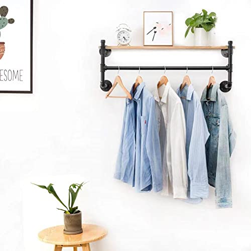 Présentoir rustique vêtements commerce et étagères flottantes - 3