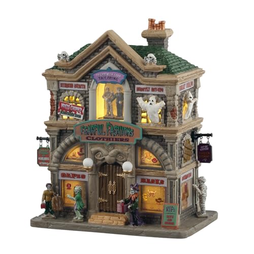 Lemax Fearful Fashions Clothiers, Lighted Buildings, #55307