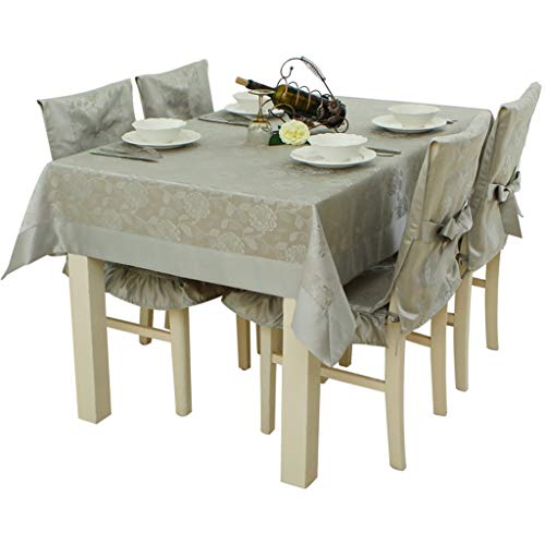 Nappe de salon ronde jacquard couleur unie table basse