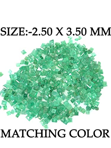 Tgsc Natural Emerald Square Shape Size 2.50 To 3.50 Mm Cut Faceted Beautiful Fine Quality Loose Gemstone For Making Pendant, Ring, Earring Jewelry (10) #TOP1