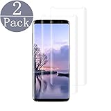 LuettBiden Compatible [2 - Pack] Samsung Galaxy S8 Tempered Glass Screen Protector,LuettBiden [9H Hardness][Anti-Scratch] [Anti-Fingerprint][3D Curved][Ultra Clear] Screen Protector for Galaxy S8