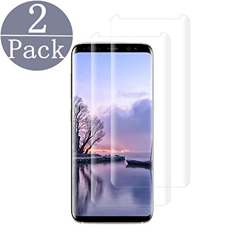 LuettBiden Compatible [2 - Pack] Samsung Galaxy S8 Tempered Glass Screen Protector,LuettBiden [9H Hardness][Anti-Scratch] [Anti-Fingerprint][3D Curved][Ultra Clear] Screen Protector for Galaxy S8