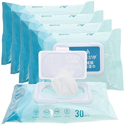 DOITOOL Toallitas Antimanchas Para Ropa: 5 Paquetes De Toallitas De Limpieza En Seco Toallitas De Detergente Para Ropa Herramienta De Limpieza En Seco Para El Cuidado Especial Diario.