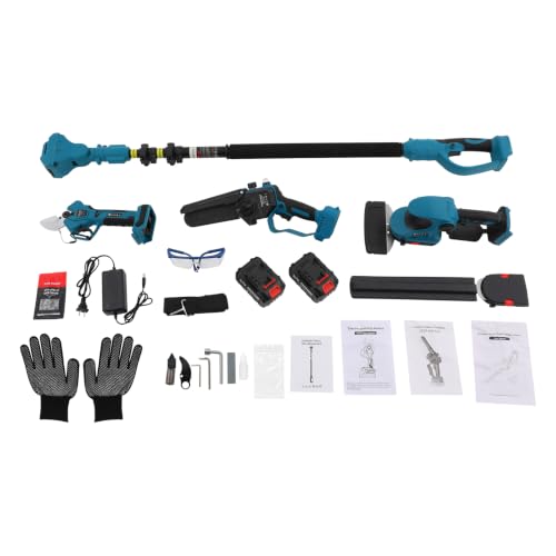 Cordless Electric Pruning Shears Pole Chainsaw Hedge Trimmer, Package A