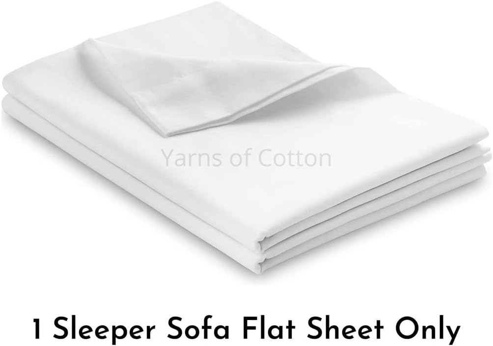Sleeper Sofa Bed Flat Sheet - Queen Parrot Green Solid Sofa Flat Sheets - 100% Cotton 400TC Flat Sheet - Sleeper Sofa Flat Sheet Only - Flat Sheet Sleeper Sofa - Queen Sleeper Sofa Single Flat Sheet