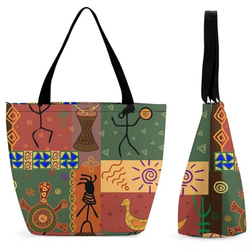 Tambour Africain Sac de Shopping spacieux pour femme idéal grand sac de plage et voyage