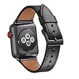 WFEAGL Compatible iWatch Band 38mm 40mm, Top Grain Leather Band Replacement Strap for iWatch Series 4,Series 3,Series 2,Series 1,Sport, Edition (38mm 40mm)