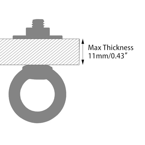 Image of M10 Stainless Steel Eye Bolts with Nuts 4 Pack, M10 x 25mm (3 /8 inch x 1 inch) Shoulder Lifting Eye Bolt for Swing Board, Heavy Duty Threaded Ring Screw Eyebolts Kits for Tie Down Straps Outdoor