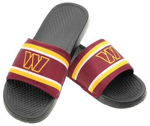 Image of FOCO NFL Team Printed Slide Sandals - Officially Licensed Football Fan Footwear for Comfort & Style