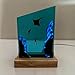A grand resin night light with simulated ocean landscapes, bat fish, and divers. Artistic home decoration, resin lamp, holiday gift, birthday gift handmade from resin and solid wood.