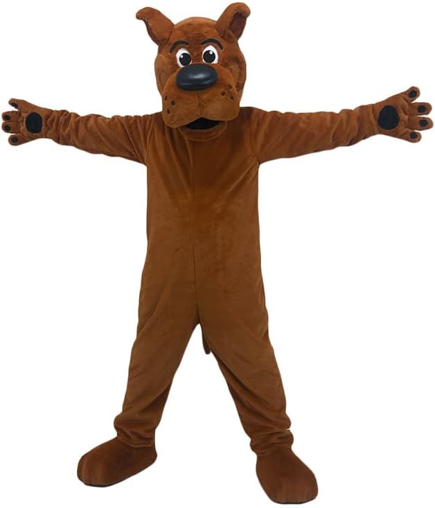Brown dog Cartoon Mascot Costume Adult Cosplay