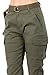 TwiinSisters Women's High Waist Slim Fit Color Cargo Joggers Pants with Matching Belt - Medium, Olive