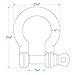 Seachoice Stainless Steel Anchor Shackle, 1/2 in., 2,000 Lbs. Max Load