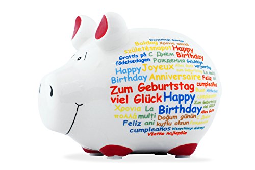 Preisvergleich Produktbild KCG Sparschwein Happy Birthday international - Limitierte Auflage