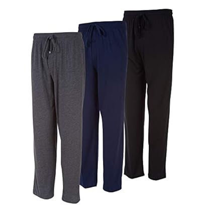 DARESAY Mens Lounge Pants with Pockets - Mens Pajama Pants - Lounge Pants Men, Up to 3XL Pack of 3