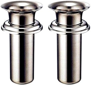 Amazon お墓用花立 高級ステンレス製 中入れ式 ツバ付 筒径 38mm リング下深さ 85mm 1対2本セット W 39 花立 華瓶 オンライン通販
