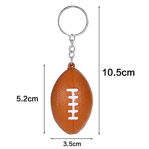 Huudngeje Lot de 30 porte-clés de rugby pour cadeaux de fête, ballon de rugby, récompense scolaire, décoration de sport – vue 6