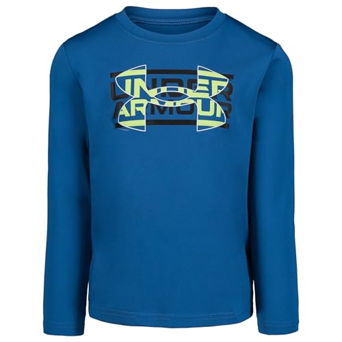 Image of Under Armour Boys' Long Sleeve Logo Graphic T-Shirt, Lightweight & Breathable, Relaxed Fit