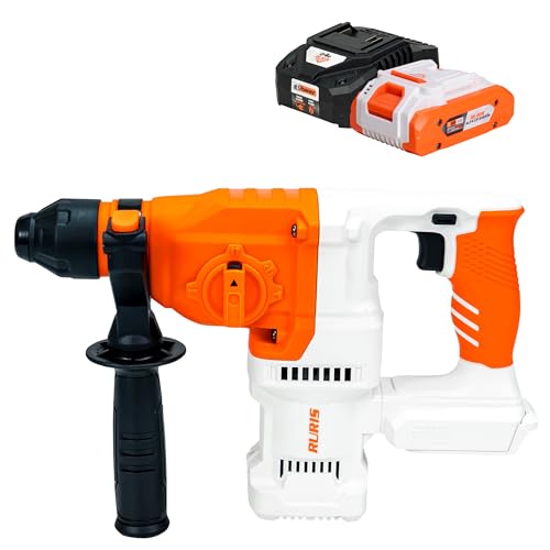RURIS - Marteau Perforateur Sans Fil RMX2813 - Mandrin SDS Plus, Perçage & Percussion, Burinage - Vitesse Variable, LED - Forets 8/10/12 mm - Batterie 20V 4Ah...