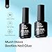 beetles Gel Polish 9 In 1 Gel Nail Glue for Clear Acrylic Nail Tips 2 Pcs 15ml Long Lasting Nail Gel Kit for False Nails Tips, Base Blooming Nail Gel, Spring Nail Art, U V Light Required