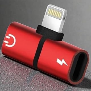 محول فاصل نوع L بين كبلي السماعات والشاحن 8-Pin يدعم الاتصال والاستماع الى الموسيقى والشحن