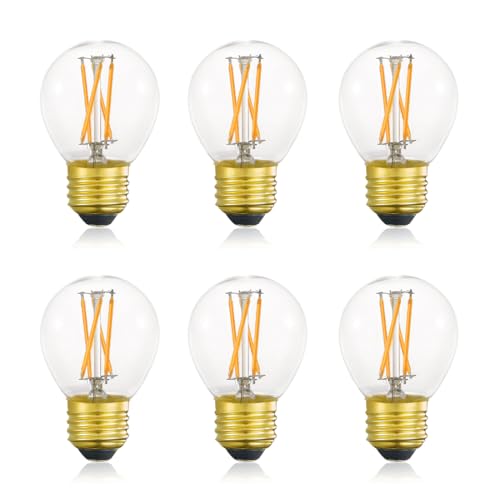 Wuhuyipi Dimmable E26 Edison Bulb G16.5 A15 LED Bulbs 4W (40W Equivalent) G50 Warm White 2700K...