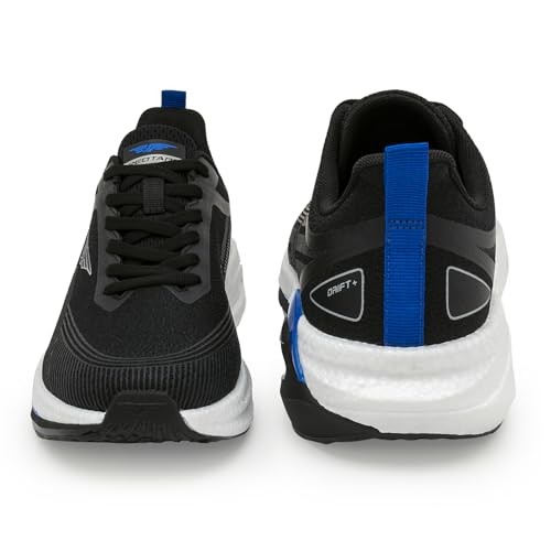 Image of Red Tape Men's Sneakers Black Blue Mesh Round Lace-Up Enhanced Cushioning