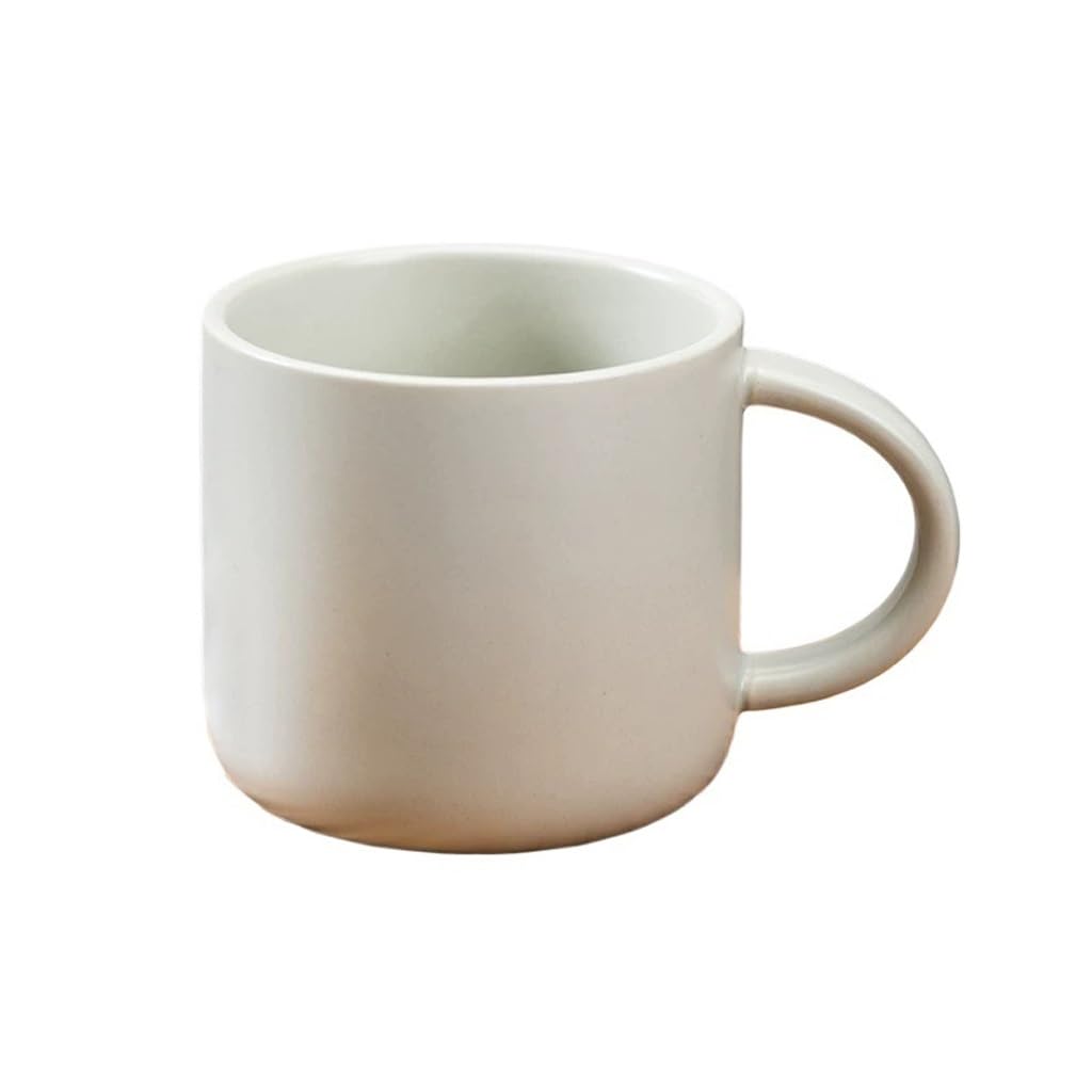 Nff Coffee Mug, Ceramic Solid Colour Large Breakfast Mug With Handle For Coffee, Milk, Tea, 340ml(Light grey)